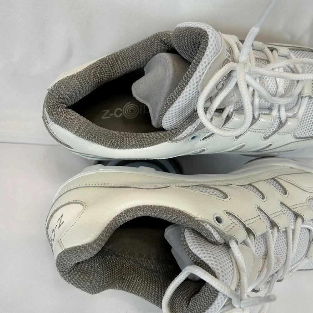Z-Coil Freedom Classic-SR White Grey Spring Orthopedic Shoes Womens 10